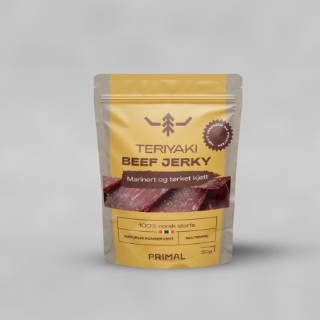 30g Single Pack Primal Beef Jerky Teriyaki