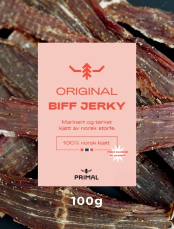 100g Adventure Pack Primal Beef Jerky Original 